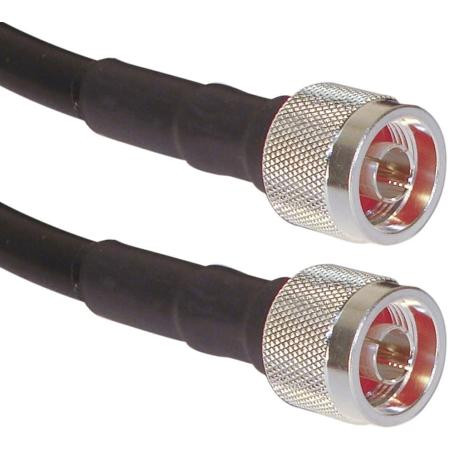 WIRELESS SOLUTIONS Jumper. Double shielded RG214. 4' long with N-Male connectors on both ends. Made with PVC jacket.