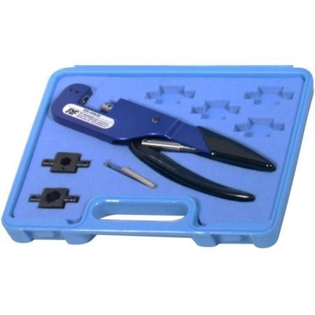 RF INDUSTRIES Master Crimp Tool Kit w/piston-type compression crimp frame and 2 Hex Dies for LMR-400 & LMR-600 HEX DIE: (#1) .610; (#2) .118, .429"