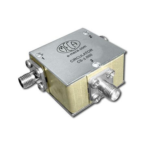 MECA 2000-4000 MHz Circulator. 20 watts. 1.35 typical VSWR. 17dB min. isolation. SMA female connectors.