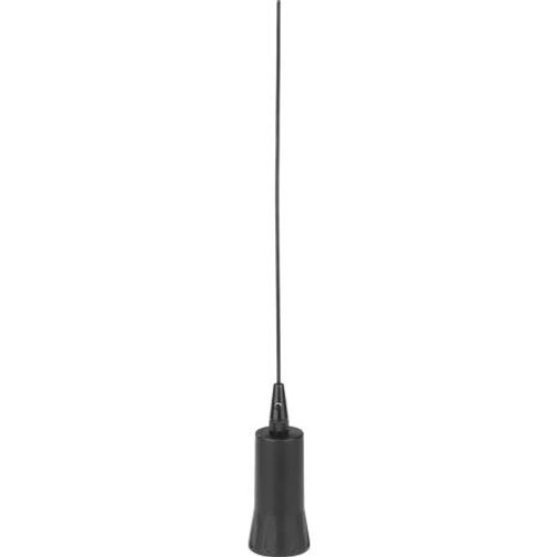 LARSEN 27-30 MHz 200 watt base loaded unity gain 1/4 wave black mobile antenna. Purchase Motorola style mount separately.