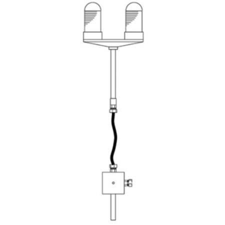 TRYLON Lighting Kit for SuperTITAN towers up to 150ft. Dual red obstruction lights, non-alarmed, steady-burning.