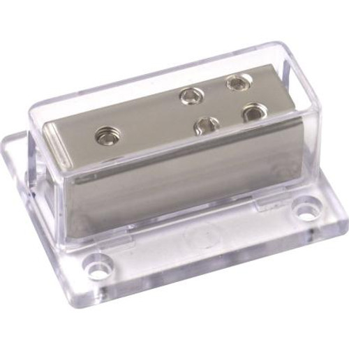 TYPHOON Platinum Power Distribution Block. 1-4 position, Clear Acrylic cover.