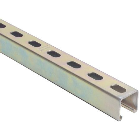 1 5/8" x 1 5/8" 12 gauge, half slot, 10ft length - pre-galvanized