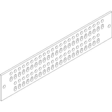 HARGER Universal 4x20x1/4" solid copper Ground Bar. 88 pre-drilled universal lug holes, 7/16". Mounting hardware not included.