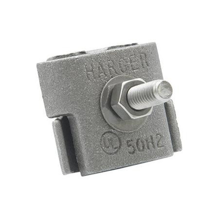 HARGER aluminum parallel splice. Single bolt, general purpose clamp w/ 1 1/2" of contact surface. Use with all main size cables & round members up to 5/8" dia.
