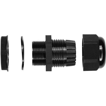 BUD INDUSTRIES Cable Gland for 4X NEMA enclosures. Mount Thread PG-.50. Cable Diameter: range .12-.26". Waterproof cable entry port for Nema Enclosure