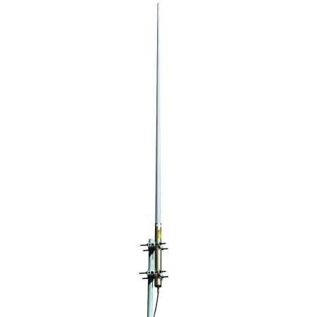 TELEWAVE 405-440 MHz fiberglass collinear antenna. Omni, 6.2dB gain, 500 watt. Direct N female term. Includes jumper w/ N male term. & ANTC483 Clamp.