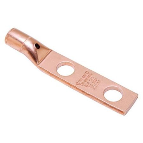 BURNDY heavy duty, two-hole compression ground lug. Terminates 4/0 stranded copper wire. Use Y46 crimp tool and U30RT die set for installation.