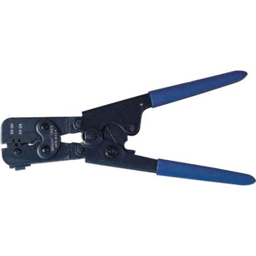 SARGENT full cycle crimp tool. Two cavity 24-20,18-14AWG hex crimper for .093 MOLEX-style (1031E) power connector pins and sockets.