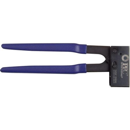 RF INDUSTRIES Ratcheting Compression Tool to seal series 195-500 compression connectors. Trim Guide on Head; Blue Vinyl Cushion Grips;9-3/4"OAL