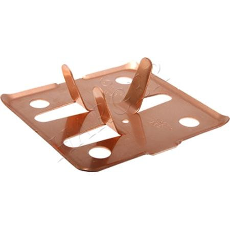 HARGER Aluminum stamped cable holder use on flat serface with 4/0 or up to 9/16" dia. cable rolled edge to reduce puntures and pooling of water. Use w/495