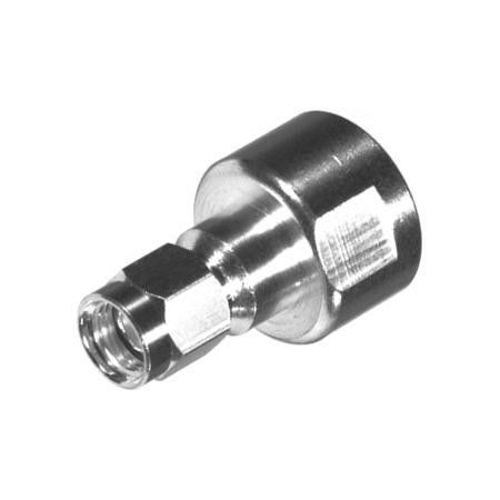 RF INDUSTRIES SMA reverse polarity male unidapt connector. Use with female barrel to create inter-series adapters.