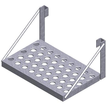 TRYLON STG Work Platform. Platform connects directly to a standard STG tower section and measures 19-in x 12-in. Hot dip galvanized.
