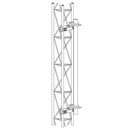 ROHN face dish mount with 5 ft. long (2-3/8" OD) stndard pipe for use with 45G tower sections. Not to be used without proper design consideration.