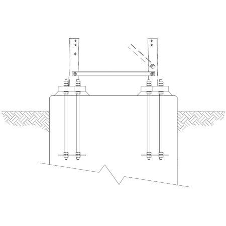 TRYLON base feet kit with tie rods for SuperTitan section #18.