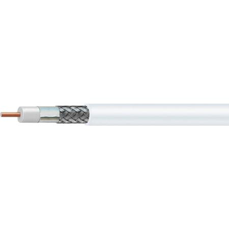 COMMSCOPE RG-8 Plenum grade broadband type cable. 50 Ohm impedance. 90% braid coverage. White Jacket. NEEDS "400P" SERIES CONNECTORS FROM ANDREW