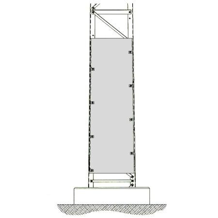 TRYLON SuperTITAN anti-climb shield kit. Bolts on section 9 to prevent unauthorized access. Set of three galvanized steel sheets and hardware.