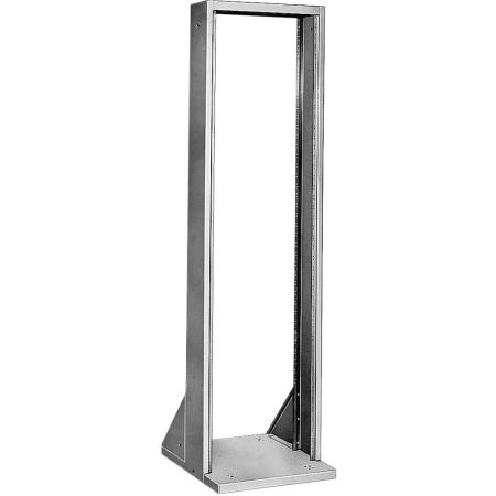 BUD INDUSTRIES Extra sturdy rack made of 14 & 12 gauge steel. #10-32 EIA universal spacing. Metallic gray. 70"H (73.73" total) x 19"W.