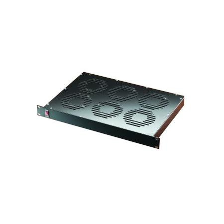 BUD INDUSTRIES 6 position fan tray assembly with preassembled front panel. 19' rack mount. 7' power cord. 315 CFM. 1.75"H x 19"W x 12"D.