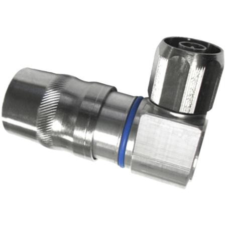 JMA WIRELESS N Male Right Angle connector for 1/2" Annular Plenum Cable.