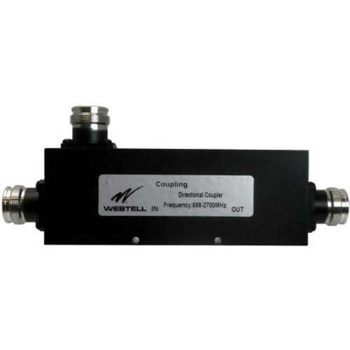 WESTELL 698-2700 MHz 6dB Directional Coupler. PIM certified. 200 watts. 20dB Directivity. 4.3-10 female connectors. -153dBc PIM rating.