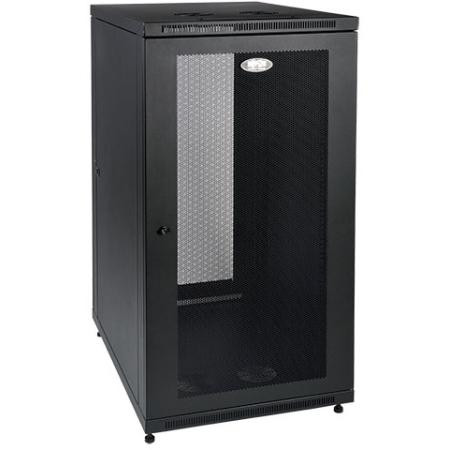 TRIPP LITE 24U SmartRack Deep Rack Enclosure cabinet. Locking, reversible front door and side panels. Fully assembled. Casters and leveling feet.