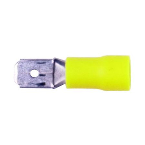 HAINES PRODUCTS Vinyl insulated male quick disconnect slide connector for wire sizes 10-12. .250 tab size. 100 per package.