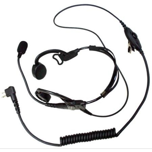 MOTOROLA 2 PIN Lightweight temple transducer headset with in-line Push-to- Talk and boom microphone.