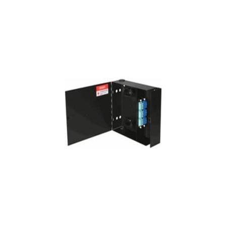 OPTIMUM FIBEOPTICS Wall Mount Enclosure 2 Empty Panel Space, Black Powder Coated