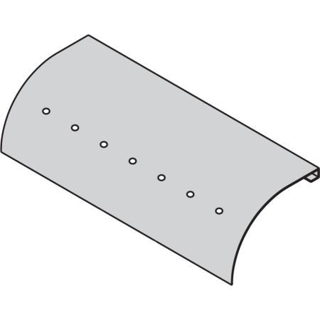 B-LINE BY EATON Universal Drop Out, 11.44" wide, Telco Gray. Used to insert extra rung on existing runway sections to accommodate cable drops.
