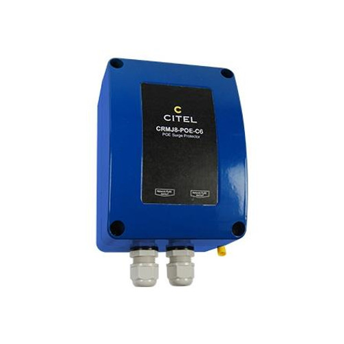 CITEL Outdoor Surge Protector for POE and 10 Gigabit Ethernet Networks. 2kA discharge capability. 70V Protection level. Shielded RJ45 connectors.