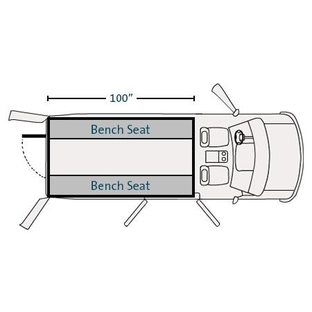 HAVIS PT-C01-100-1, Prisoner Transport Insert for 2007-2016 Chevrolet Express G-Series 2500/3500 standard length 135" wheel base van. 1 Compartment. *D/S only