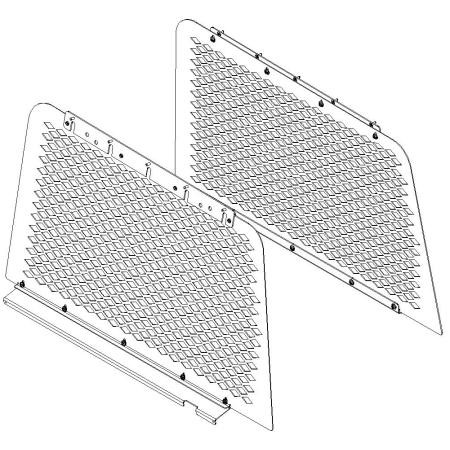 HAVIS 1997-2019 Chevrolet G-Series Standard Length Van With Swing Out Side Doors Interior Window Guard Kit For 8 Windows, 12 Passenger.