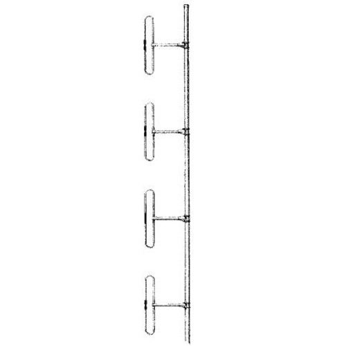SINCLAIR 138-174 MHz four dipole antenna 8-8.5dB offset gain. 300 watts. Includes harness w/N male term. internal to mast. 1/2 wave spacing. ORDER MTG CLAMPS.