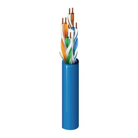BELDEN 23AWG Cat6 4-Pair Light Blue UTP -Unshielded, zero halogen, polyolefin insulation, tape seperator, ripcord. 0.221 OD Jacket.