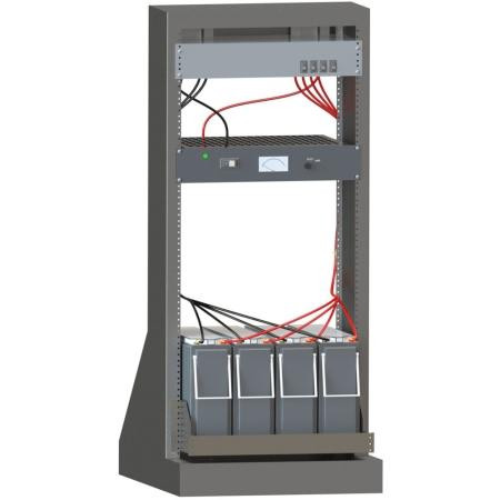 VENTEV Complete Back-Up System 12VDC, 400Ah 48H " Rack with battery shelving, distribution circuit panel and battery cable kit with MOTOTRBO Charger.