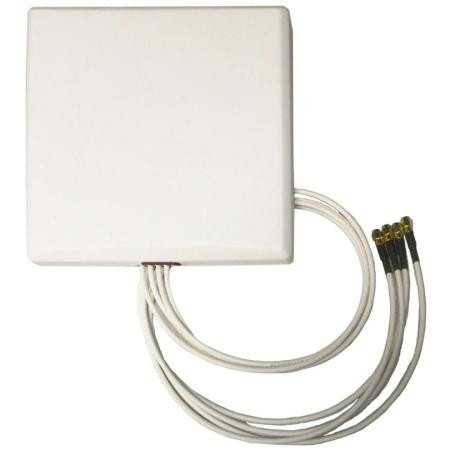 VENTEV 2.4/5 GHz 6 dBi MIMO Patch Antenna. Includes 4 Dual-Band 36" pigtails w/RPSMA male (F centerpin) & Articulating pole/wall mount.