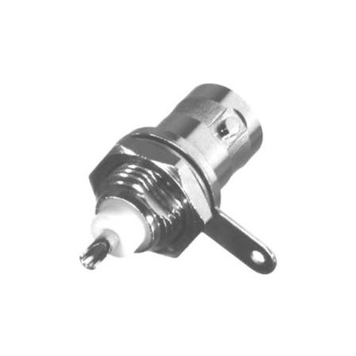 RF INDUSTRIES BNC 50 Ohm Female Front Mount Bulkhead, with Solder Cup and Beryllium Copper Contact.