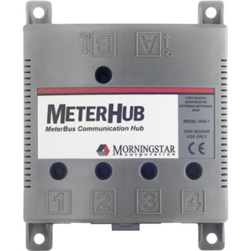 MORNINGSTAR MeterHub allows multiple Morningstar products to communicate over Meterbus network. Provides improved data monitoring & additional capabilities.
