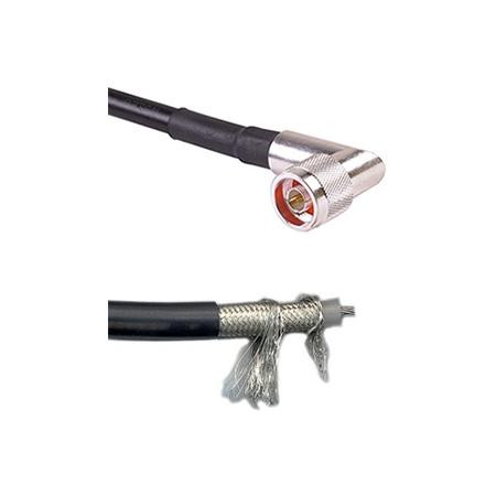 VENTEV 30' RG214 Jumper Pigtail w/N Male RA and unterm. N Male in bag; w/ Ventev label. Label; 2x "ACSES 220 Mhz" on each end.