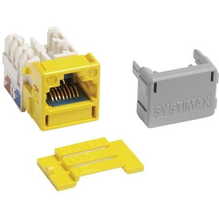COMMSCOPE GigaSPEED X10D MGS600 Series Information Outlet, yellow.