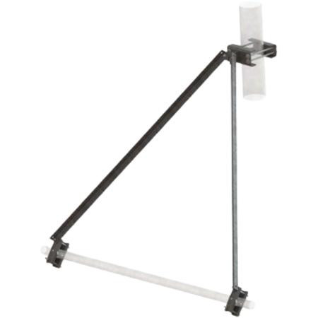 COMMSCOPE V-Stablizer, 96 in long Angles. Clamps for up to 3-1/2in round legs. Includes Half Clamps for connecting Pipe