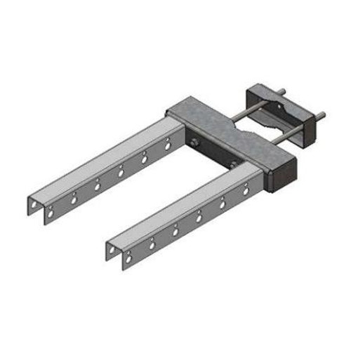 COMMSCOPE Dual leg cable support bracket designed to securely support two sets of RRU jumpers and prevent strain to the equipment connections.