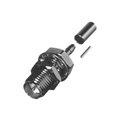 RF INDUSTRIES SMA female bulkhead connector for RG174, 188 & 316 cables. .