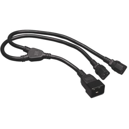 TRIPP LITE 2' Universal AC Power Splitter, 2xC14 14AWG 15A.