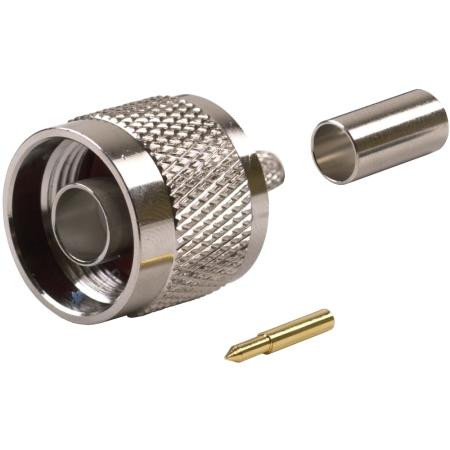 VENTEV Premium cable connector 50 ohm N Male for Ventev Cable RG142 Plenum Plating: White bronze body w/gold pin