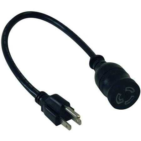 TRIPP LITE 1' Power Cord, L5-15R to 5-15R, 3x14AWG 10A 120V.