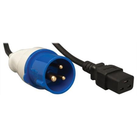 TRIPP LITE 10' Power Cord, 2P+ Ground to C19, 16A 90-250VAC.
