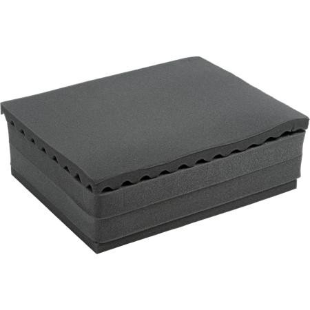 PELICAN 5 Piece Replacement Foam Set for 1690 Transport Case. Consists of 1 top lid foam, 3 pick and pluck foam sections, 1" blank bottom foam.