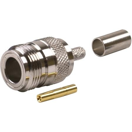 VENTEV Premium cable connector 50 ohm N Female for Ventev Cable RG142 Plenum Plating: White bronze body w/gold pin